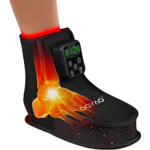 Cordless Red Light Therapy for Foot Feet Pain Relief 6000mAh Portable Cordless Near Infrared Light Therapy Ankle Devices Wearable Shose for Feet Muscle Relax Treatment Pad (Single Boots)