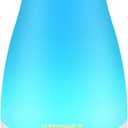 URPOWER 2nd Version Essential Oil Diffuser with Adjustable Mist Mode Waterless Auto Shut-Off and 7 Color LED Lights for Home Office, One Size (Pack of 1), White