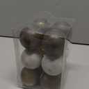 12 Pcs Neutral Textured Christmas Ball Ornaments 2.36'' Vintage Christmas Tree Decor Modern Rustic Brown Ornaments with Loop Shatterproof Hanging Ball for Xmas Farmhouse Decor (Dark Brown)