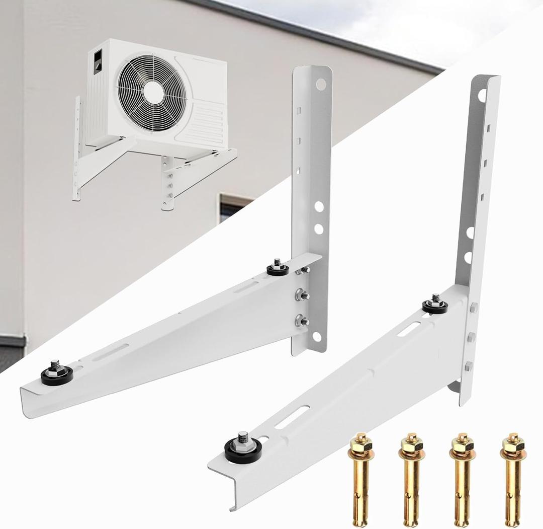 Outdoor Mini Split Wall Mounting Bracket for 9,000-18,000 BTU Air Conditioner, Heavy Duty AC Support Bracket for Outside, Holds Up to 330lbs