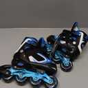 MammyGol Adjustable Inline Skates for Kids Boys Girls Youth with Light up Wheels (Small - Little Kid (10-13US), Blue)