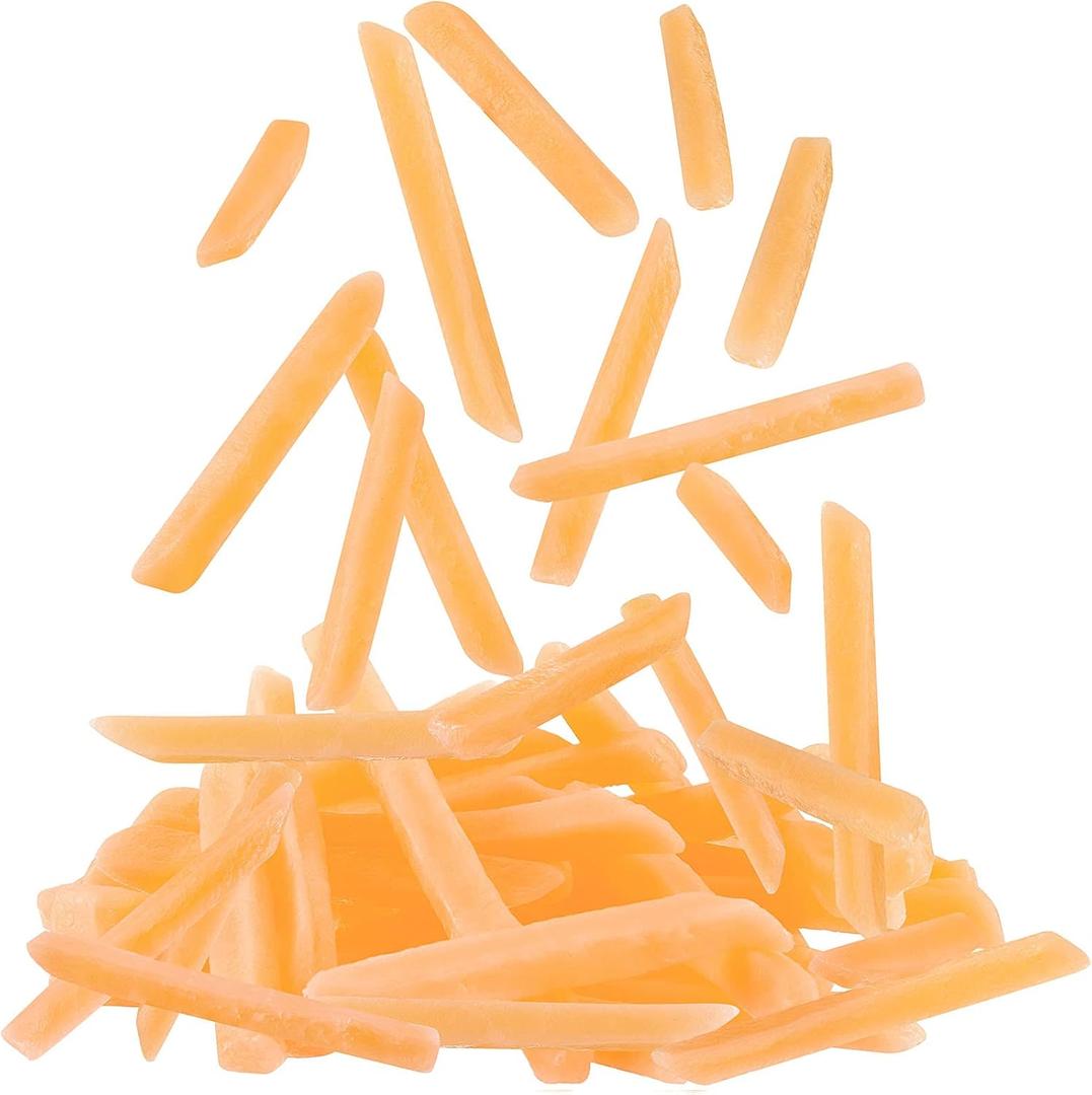 Zhanmai 50 Pieces Fake French Fries Play Food Simulation Artificial Food French Fries PVC Kitchen Toy Decoration Lifelike Tools Restaurant Window Display Party Tricky