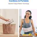 Cordless Heating Pad for Back, Vibration Waist Massager, Portable Waist Belt Massager with Auto Shut Off for Lower, Back, Lumbar Relief Stress,3 Heat Levels, Birthday Gifts for Women (Beige)