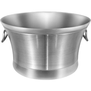 Large 6-Gallon Double Wall Stainless Steel Insulated Beverage Tub for Parties