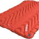 KLYMIT Insulated Double V Inflatable Sleeping Pad | Thick, Lightweight, Easy to Inflate, Foldable Air Bed for Camping & Backpacking