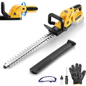 Electric Hedge Trimmer Cordless, Compatible with Dw 20V MAX Battery, Lightweight Hedge Trimmers,3000RPM 180 Rotating Head,3/4" Blade Gap(Battery Not Included)