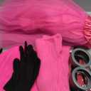 6Pcs women's Halloween costume accessory set, goggles/Rose Red hat/skirt/suspender/gloves/stockings