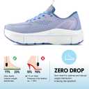 JACKSHIBO Wide Toe Box Shoes Women Arch Support Wide Sneakers for Running Walking Athletic Tennis Orthopedic Plantar Fasciitis Workout with Thick Cushion Zero Drop Sole Width Shoes