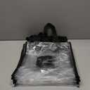 Small clear bag, black logo, black straps, 5 pcs