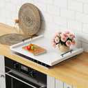 Noodle Board Stove Top Covers - White Wooden Stove Cover with Handles for Gas Burners & Electric Stove - 30 x 22 inches Kitchen Counter Extension