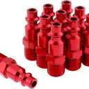 WYNNsky Color Fittings, 1/4''MNPT Air Plug, I/M Type-Red, 10 Pieces Air Compressor Accessories Fittngs