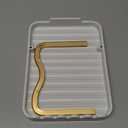 Anti-Rust Metal Spoon Rest with Lid Holder, Heat-Resistant Pot Lid Rest, Multifunctional Spatula Holder While Cooking for Stovetop and Kitchen Counter  Gold White (1-LAYER)