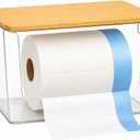 CiWiVOKi 2 Pack Trash Bag Holder with Bamboo Lid  Stackable Under Sink Organizer & Garbage Bag Dispenser for Kitchen Organization  Large Plastic Holder for Laundry Room, Pantry, Bathroom, Cabinets