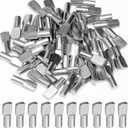 FANDAMEI 5mm Shelf Pins, Cabinet Shelf Pegs for Shelves, Pegs for Cabinet Shelves, Spoon Shape Nickel Plated Shelf Support Pegs, Cabinet Pegs, 60 PCS (Silver)