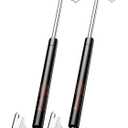 15 inch 10 lbs(12-17lbs) Gas Strut Shocks with L-Type Mounts for Cabinet Toy Box Toolbox Lid Trash Bin Dog House Door RV Cabinet Baseroom Door Canopy Cover Trail Topper Window,Set of 2, Black