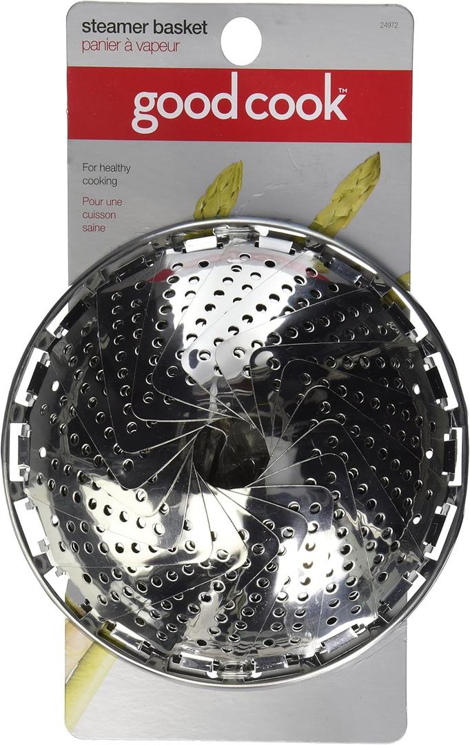 Good Cook Stainless Steel Omega Post & Legs Steamer Basket