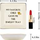 Lihome Gifts for Mom - Ceramic Ring Dish Jewelry Tray, Funny Mothers Day & Birthday & Thanksgiving & Christmas Gifts