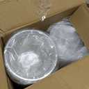 BYSNOW 100 Pack 9 oz Clear Plastic Cups With Flat Lids No Hole, Disposable Dessert Cups with Lids for Ice Cream, Pudding, Fruit, Cold Drinks, Cake, Snacks, Yogurt Parfait