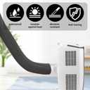 Air Conditioner Hose Cover Wrap,Portable AC Hose Insulation Sleeve,Air Conditioner Pipe Cover for House,AC Exhaust Hose Insulation Cover Length 160cm/63inches,Dark Grey Fits Hose Up To 6.5 inches dia