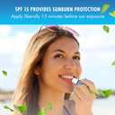 Mentholatum Natural Ice Original Medicated Lip Balm, Hydrating Lip Care for Dry, Chapped Lips, Moisturizing Formula with SPF 15 Helps Prevent Sunburn, Protection for Smooth, Soft Lips (Pack of 12)