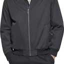 Dockers Men's Micro Twill Golf Bomber Jacket (Standard and Big & Tall) (Large, Black)