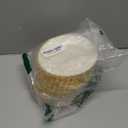 Coloch 50 Pack Gold Plastic Plates, 6 Inch White with Gold Rim Round Disposable Appetizer Dessert Plates for Wedding, Buffet, Party, Catering