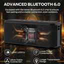 Monster Shock Plus Bluetooth Speaker,Portable Speaker with 40W Loud Stereo Sound,Bluetooth 6.0,TWS Pairing, 20H Playtime, Support AUX/TF Card, IPX6 Waterproof Wireless Speakers for Travel,Outdoor,Home