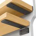 Shelf Bracket, Floating Shelf Bracket 12 Inch, 6 Pack Heavy Duty Shelf brackets, Metal Wall Shelf Brackets with 1/5 Inch Thick and Holds 160+lb, Brackets for Wood ShelvesBlack