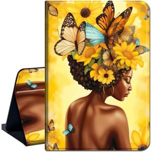Case for All-New Amazon Fire HD 10 Tablet (13th Generation 10.1", 2023 Release),Slim Lightweight Smart Shell Stand Cover with Auto Wake/Sleep for Fire Tablet 10 2023,African Butterflies Girl