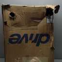 Medline Basic Aluminum Transport Chair with 19" Wide Seat, Full-Length Armrests, Detachable Footrests, 8" Wheels, 300 lbs Weight Capacity