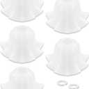 Plastic Lampshades Set of 5, Flower Lampshades 3.7" Top x 7.7" Bottom x 4.5" High, Seaside village Table lamp, Floor Lamps, Pendant Light, Wall Light Replacement Lampshade