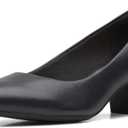 Clarks Women's Teresa Step Pump (10, Black Leather)