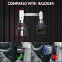 For Honda Accord Sedan 2008-2012 Light Bulbs, 500% Brightness High and Low Beam Light Bulbs, Plug and Play,6500K Cool White, 30000LM Super Bright, IP68, Superfocused Beam Mode, Pack of 4