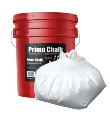 Primo Chalk - 4LBS Refill Bag - Fewer Applications Needed for Improved Focus on Weightlifting, Gymnastics, Rock Climbing, Gym
