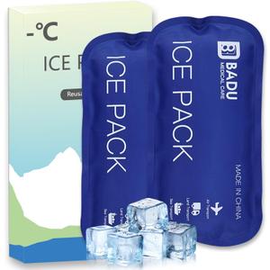 TSA Approved Ice Packs for Insulin Cooler Travel Case, Pack of 2(180g *2), Reusable Cooler Ice Packs, 8-24H Long Cooling, Suitable for Most Medication Travel Case