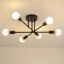 Modern Ceiling Light Fixture, Sputnik Chandelier 6 Lights, Mid Century Vintage Industrial Chandelier Lighting for Living Room Bedroom Kitchen Dining Room