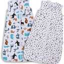 Lictin Baby Sleep Sack 0.5 Tog - 2 Pack Toddler Sleeping Sack 18-36 Months, Summer Baby Sleeping Bag, Sleeveless Baby Wearable Blanket with Adjustable Length and 2-Way Zipper