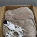 Electric Heated Blanket Twin Size 62"x84", Fast Heating Throw, Soft Plush Micro plush for Bed & Couch, 1-10 Hours Auto Off & 6 Heating Levels, Machine Washable, Gifts for Grandma & Family-Camel