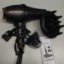 INFINITI PRO by CONAIR Hair Dryer, 1875W Blow Dryer with Diffuser and Concentrator, Ceramic Technology, 3 Heat & 2 Speed Settings, Cold Shot Button, Black