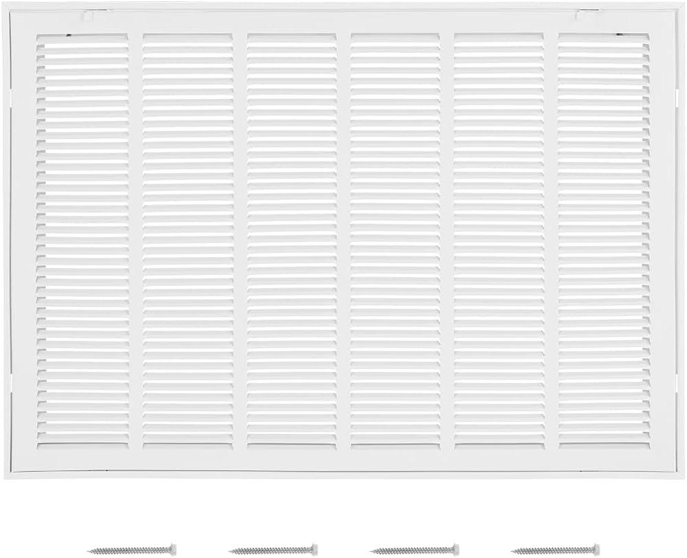 VEVOR Return Air Filter Grille, Fits W30 x H20 Inch Duct Opening, Filter Not Included, Return Air Vent Cover for Wall, Powder-Coated Steel Return Air Grill Detachable Face/Door for 1 inch Filters