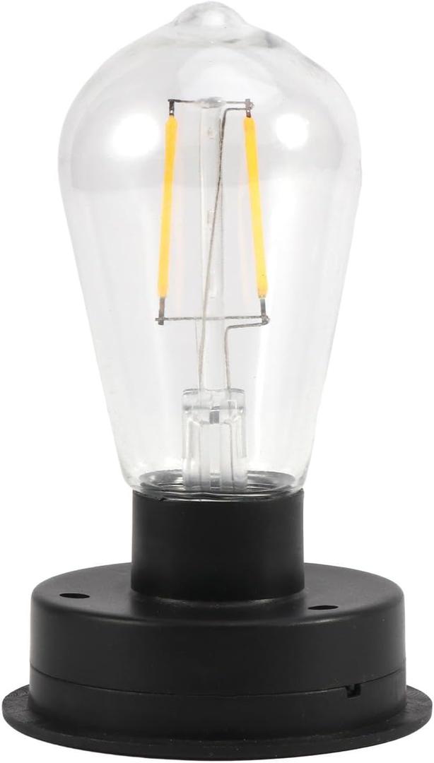 Balana LED Solar Panel Lantern Lid Lights, Solar Lights Replacement Top,Replacement Solar Light Parts Top with Bulb(Size:7cm), Black