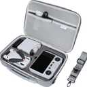 Skyreat Mini 3 Pro Case, PU Leather Hard Carrying Case Compatible with DJI Mini 3 Pro Drone and Accessories