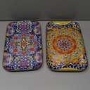 vancasso Serving Platters Set of 2, 12" Inch Rectangular Trays - Serving Platter Extra Large, Ceramic Bohemian Serving Dish for Entertaining Food, Microwave & Dishwasher Safe, Colorful