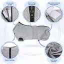 Lukovee Recovery Suit for Dogs - Zipper On Onesie for Female & Male Dogs, Abdominal Wounds Cone E-Collar Alternative, Prevent Licking - Spay Recovery Suit (Grey, XL)