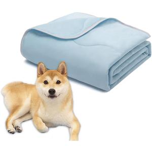 MICROCOSMOS Pet Cooling Blankets & Sleeping Mat- Reversible Washable Durable Dog Bed Cover, Easy Clean. Perfect Indoors, Outdoors or in The Car.(Blue/Blue, 40" L x 28" W x 1.2" Th)