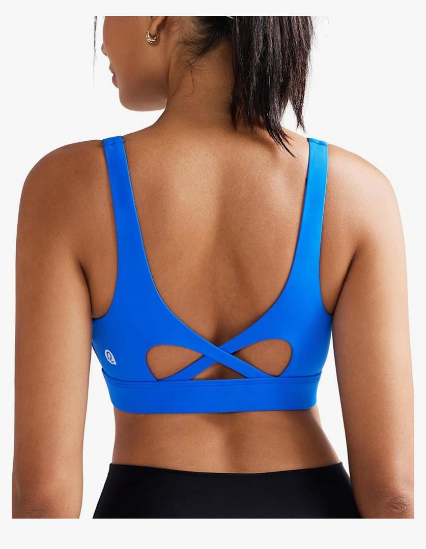 RUNNING GIRL Sports Bra for Women High Support, Molded Cup High Impact Sports Bras with Sewn in Pads Workout Running Bra Large