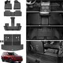 Floor Mats for 2025 Hyundai Santa Fe, All Weather TPE Cargo Mat with Backrest Mat Interior Car Mats Protection for Hyundai Santa Fe Calligraphy Accessories (Fit Hybrid and Fuel) 2024 2025