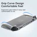 FIWWAT Switch Case for Nintendo Switch 2, Slim Protective shell with Comfortable Grip Design, Soft TPU Shock-Absorption and Anti-Scratch Cover for Switch 2, Cute Sparkle Shining Skin - Clear