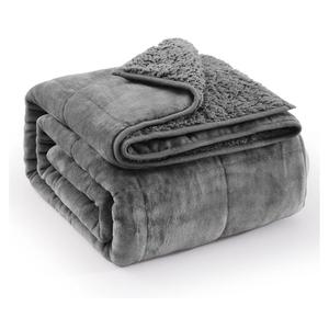 Super Fuzzy Soft Sherpa Fleece Weighted Blanket, 15 lbs Dual Sided Fluffy Heavy Weighted Blankets for Adults - No Bunching with Double Layers of Soft Inner Lining (60"x 80", 15 Pounds)