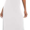 Urban CoCo Women's Scoop Neck Solid Sleeveless Summer Beach Tank Top Casual Maxi Dress (Large, White)